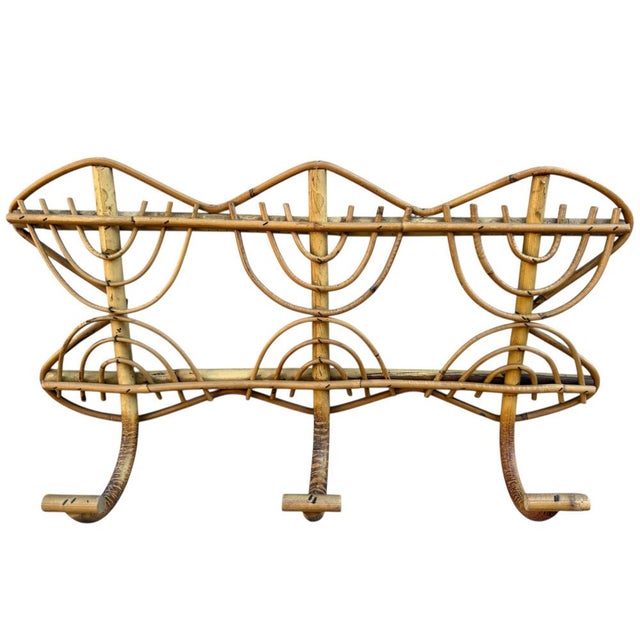 Rattan Coat Rack in the style of Olaf Von Bohr, Italy, 1960s For Sale - Image 9 of 9