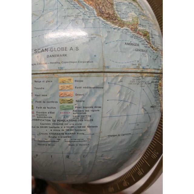 1960s Double Axis Scan Globe with Raised Topography, 1960s For Sale - Image 5 of 10