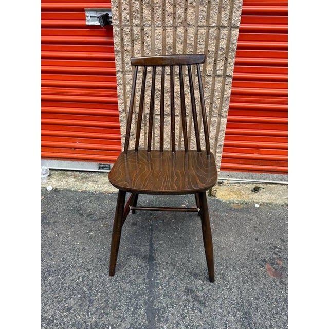 Mid 20th Century ZPM Rodomsko Mid Century Spindle Back Walnut Side Chair For Sale - Image 13 of 13