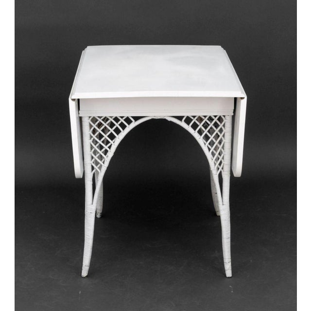 Vintage White Wicker Furniture, 3 Pcs. For Sale - Image 11 of 13