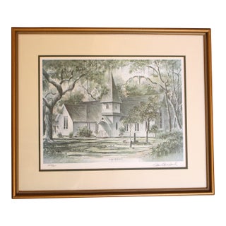 "Christ Church at Frederica" Print by Stan (Joel) Strickland For Sale