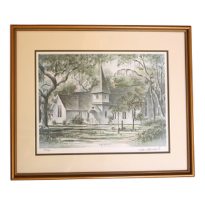 "Christ Church at Frederica" Print by Stan (Joel) Strickland