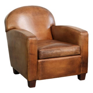 Vintage Sheepskin Club Chair For Sale