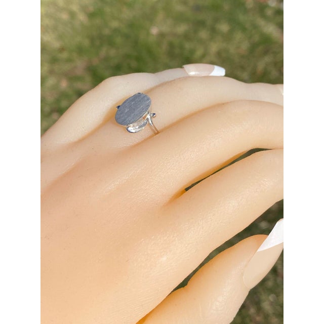 The Spef: Vintage Italian Made White Gold Signet Ring For Sale - Image 10 of 10