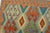 Kilim Rug 4’2” X 5’6” Multicolor Wool Tribal Handwoven Oriental Carpet For Sale In Philadelphia - Image 6 of 12