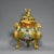 Art Deco Pure Copper Cloisonne Filigree Flying Beast Incense Burner Censer - Gilt Gold Body With Colored Enamel For Sale - Image 3 of 9