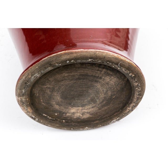 Vintage Chinese Oxblood Red Glazed Lidded Temple Jar For Sale In Portland, ME - Image 6 of 6