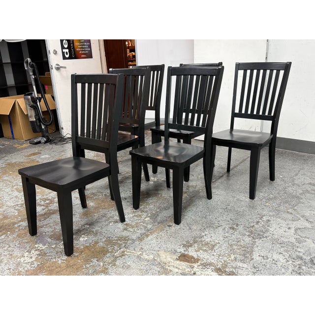 Shaker-Style Dining Chairs, Set of Six For Sale - Image 4 of 12