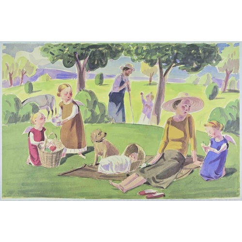 Jan Knap, In the Countryside, Lithograph, 1999 For Sale