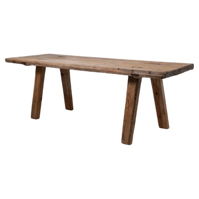 Late 18th Century Swedish Folk Art Pine Table For Sale