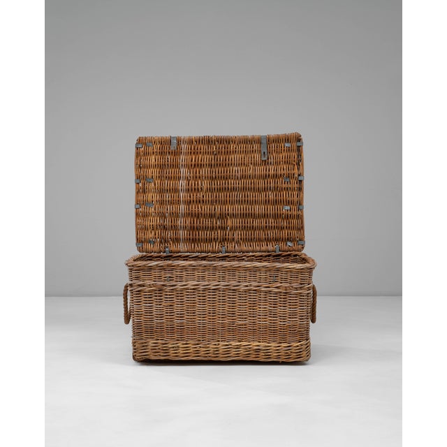Mid 20th Century French Wicker Trunk For Sale - Image 17 of 18
