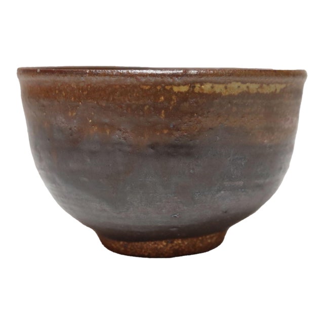 Vintage Petite Studio Ceramic Earth Tone Pottery Bowl Vessel by Deanna Nichols For Sale