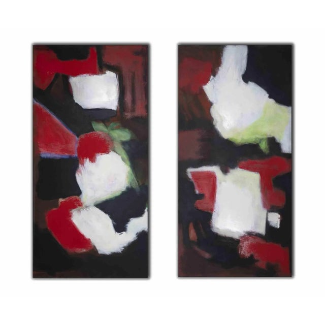 Giorgio Lo Fermo, Abstract Compositions, Original Oil on Canvas Paintings, 2010, Set of 2 For Sale - Image 7 of 7