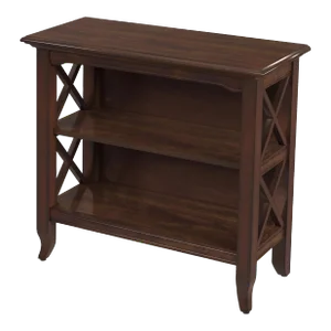 Newport 32"W 2 Shelf Bookcase, Cherry Brown