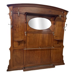 Art Deco Walnut Entrance Hall, 1920s For Sale