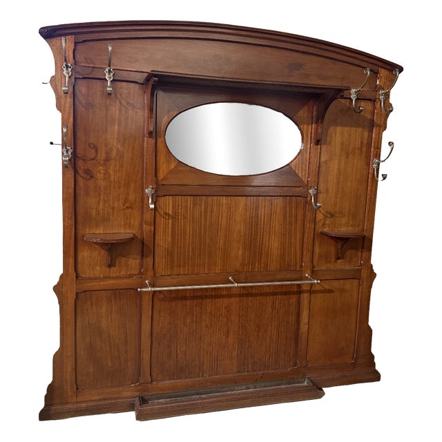 Art Deco Walnut Entrance Hall, 1920s For Sale