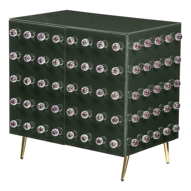 Green Bathroom Cabinets in Glass For Sale