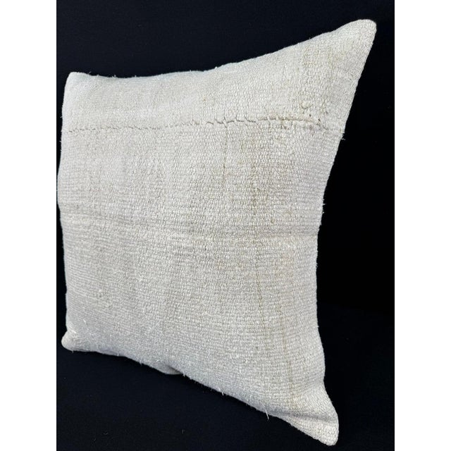 Turkish Hemp Pillow Cushion Natural Beige Pillow Cushion Cover 24"x24" #30370 Enhance your home decor with our Kilim...