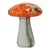 Murano Mushroom Toadstool Art Glass Paperweight Orange 1980s For Sale