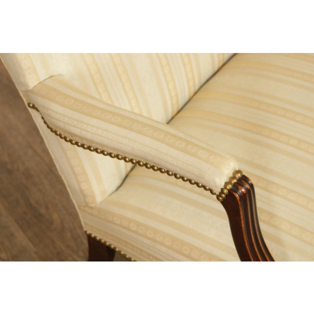 Chippendale Style Vintage Mahogany Frame Armchair For Sale - Image 10 of 13