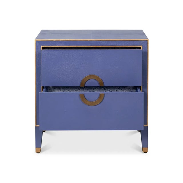 Mid-Century Modern Marlin Blue Nightstand For Sale - Image 3 of 11