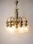 Gold Brass Chandelier from Kamenicky Senov, Czechoslovakia, 1970s For Sale - Image 8 of 14