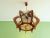 Wood Mid-Century Modern Wood and Glass Hanging Lamp, 1960s For Sale - Image 7 of 16