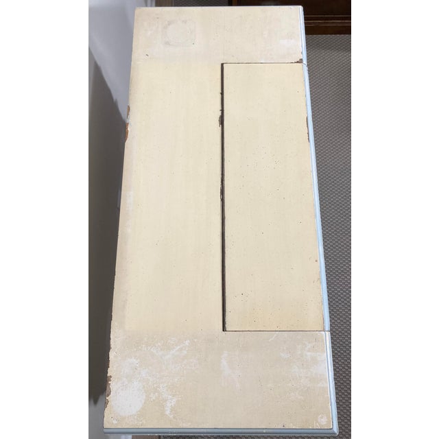 Early 20th Century Cream and Pale Blue Spinet Writing Desk For Sale - Image 9 of 18