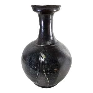 American Studio Pottery Vase With Iridescent Drip Glaze, c.1970s