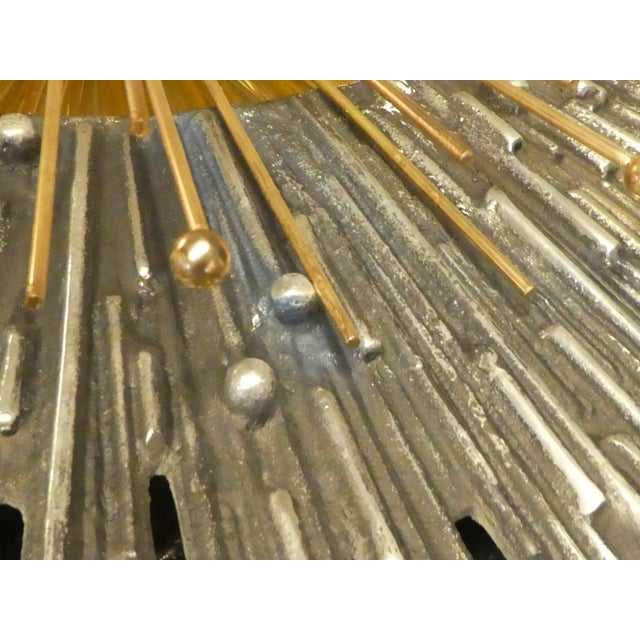 Best Large Biomorphic Steel & Brass Starburst Wall Sculpture For Sale - Image 11 of 13