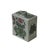 1980s Chinese Flower Ding Vase Graphic Rectangular Porcelain Tea Caddy Jar For Sale - Image 5 of 10