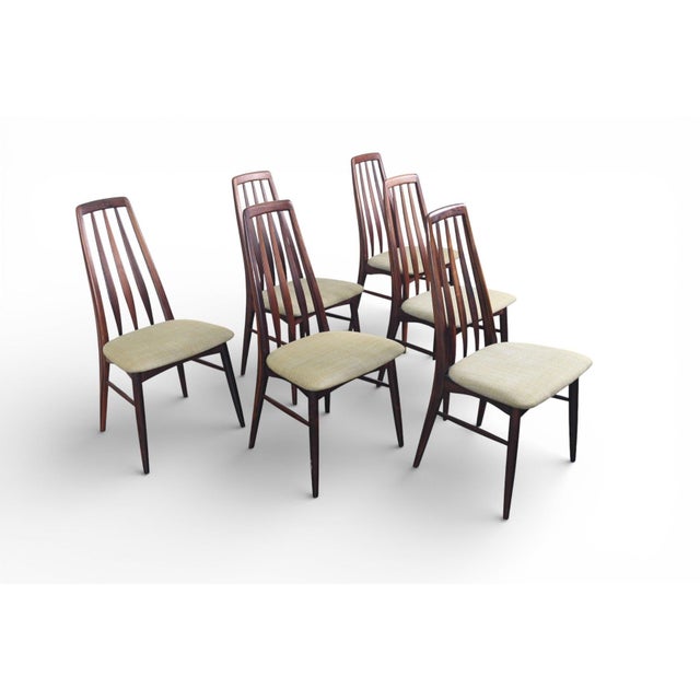 Koefoeds Møbelfabrik Mid 20th Century Set of Six Nils Koefoed "Eva" Highback Dining Chairs in Rosewood For Sale - Image 4 of 18