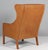 Danish Wingback Chair in Teak and Red Leather attributed to Børge Mogensen for Fredericia For Sale - Image 6 of 7