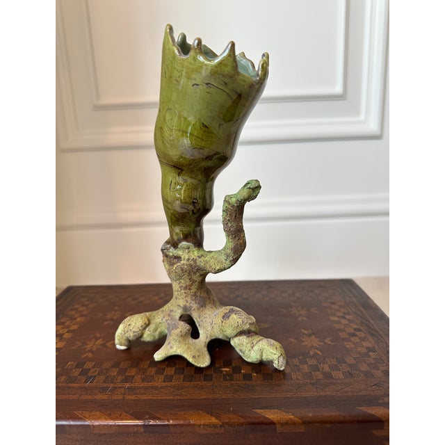 1970s Vintage 1999 Brutalist Ceramic Handmade Sculpture For Sale - Image 5 of 18