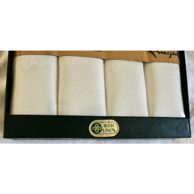 Late 20th Century Vintage Fingal Linen Damask Napkins in Chrysanthemum Pattern -3 Sets of 4, Made in Ireland- 12 Pieces For Sale - Image 5 of 5