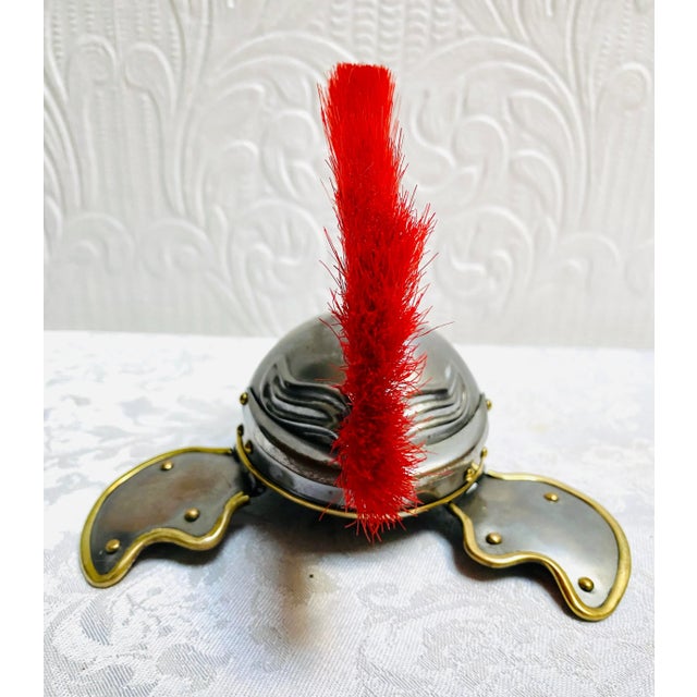 1900 - 1909 Antique 1900s Miniature Roman Helmet Galea Paperweight For Sale - Image 5 of 12