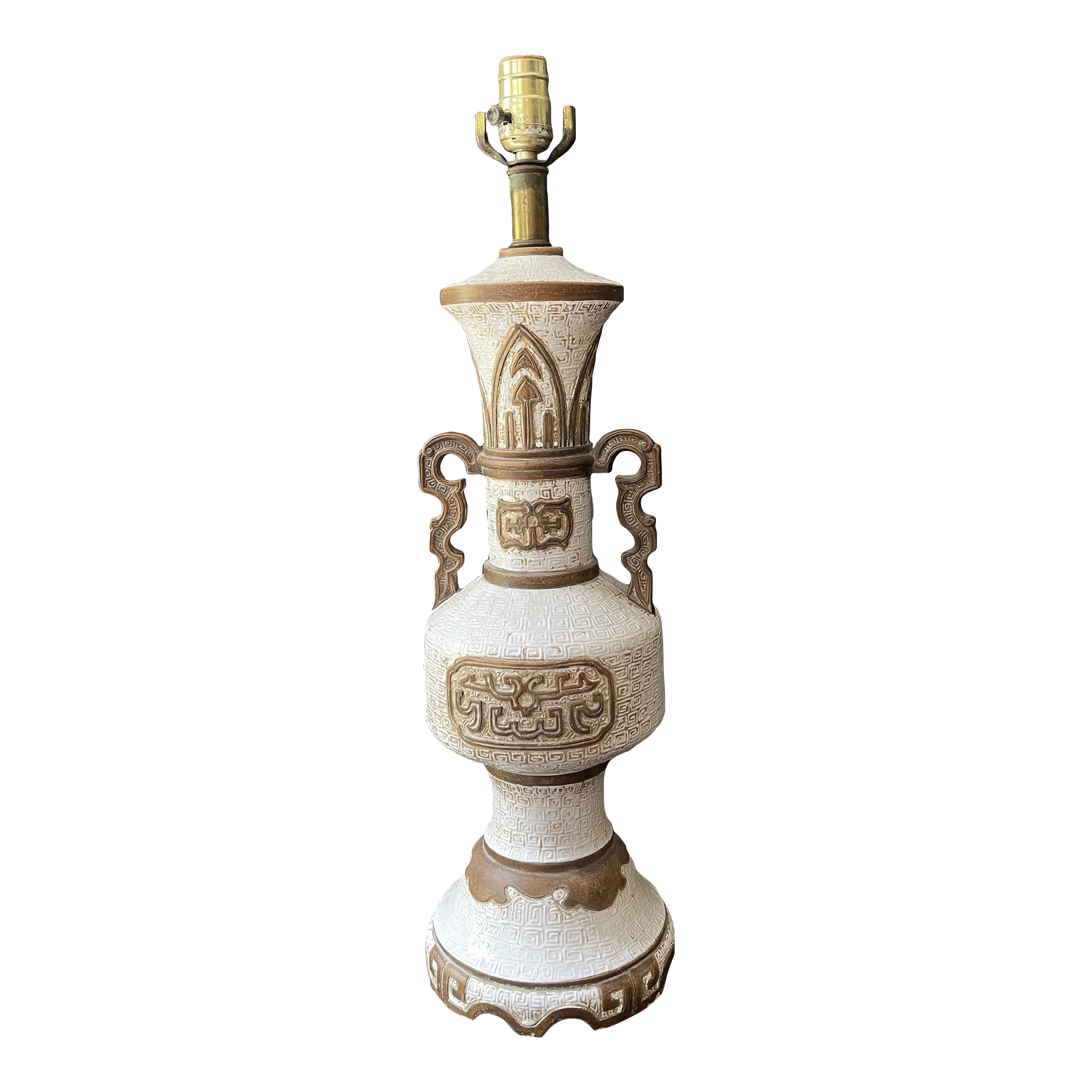 1960s Italian Terracotta Lamp in the Style of James Mont | Chairish