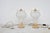 1970s Set of 2 Murano Glass Table Lamps Trasparent Leaves For Sale - Image 9 of 11