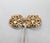 Vintage 1960s Signed Crown Trifari Goldtone Round Cut Out Flower Clip Earrings-2 Pieces For Sale In Philadelphia - Image 6 of 7