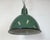 Metal Industrial Green Enamel Factory Pendant Lamp, 1960s For Sale - Image 7 of 16