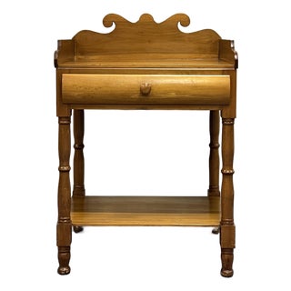 Antique Circa 1830 Washstand SideTable With Drawer For Sale