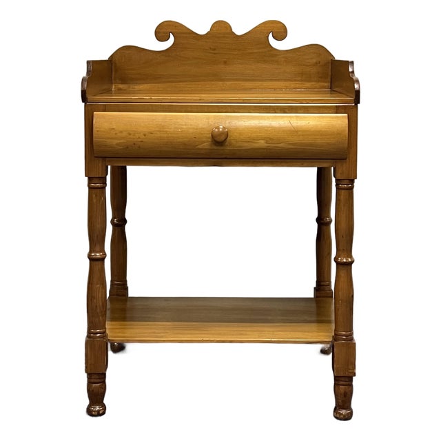 Antique Circa 1830 Washstand SideTable With Drawer For Sale