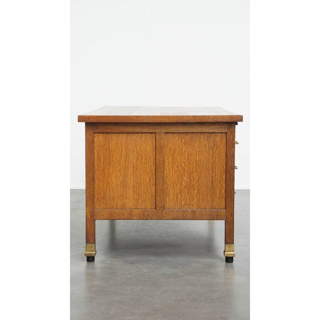 Art Deco Desk in Oak For Sale - Image 4 of 15