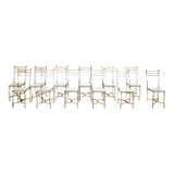 Mid 20th Century Painted Metal Bistro Chairs - Set of 12 For Sale