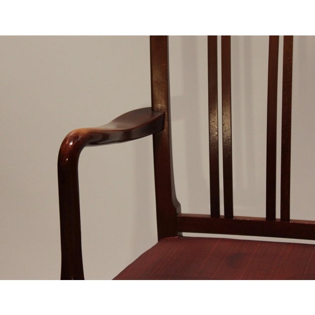Set of Mahogany & Fabric Armchairs by Fritz Hansen, 1930s For Sale - Image 6 of 11