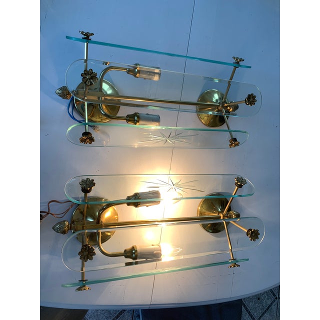 Pair of art-deco wall lamps large wall lamps from the 70s, from the polish electrical engineering factory zakład...