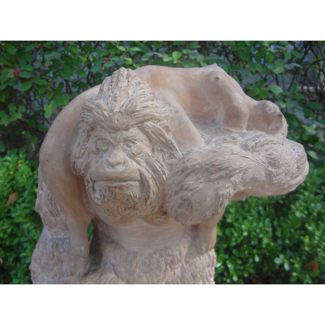 Art Deco French Terracotta Sculpture Depicting King Kong For Sale - Image 3 of 13