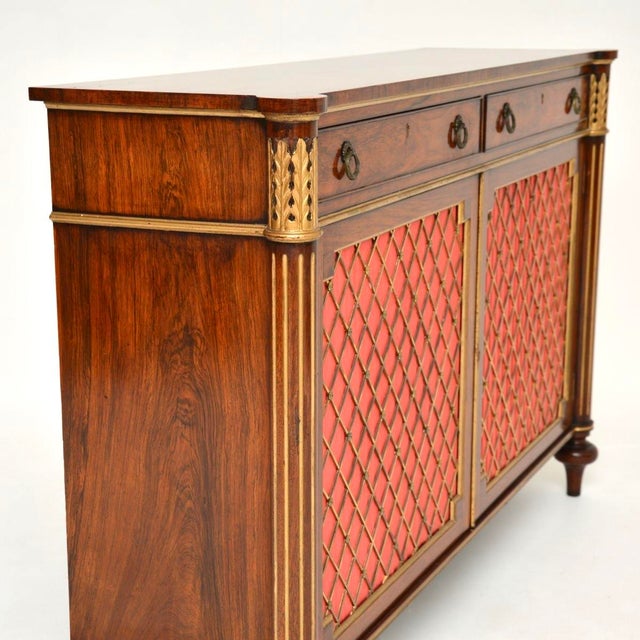1930s Regency Grill Front Sideboard, 1930s For Sale - Image 5 of 13