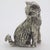 Vintage Italian Handmade Genuine Silver Sitting Cat Figurine, 1970s For Sale - Image 13 of 13