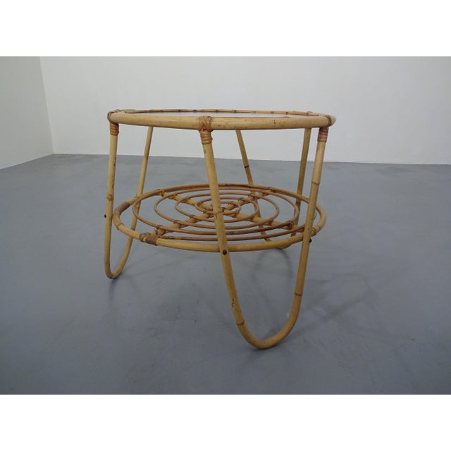 Italian Bamboo and Glass Coffee Table, 1950s For Sale - Image 4 of 16
